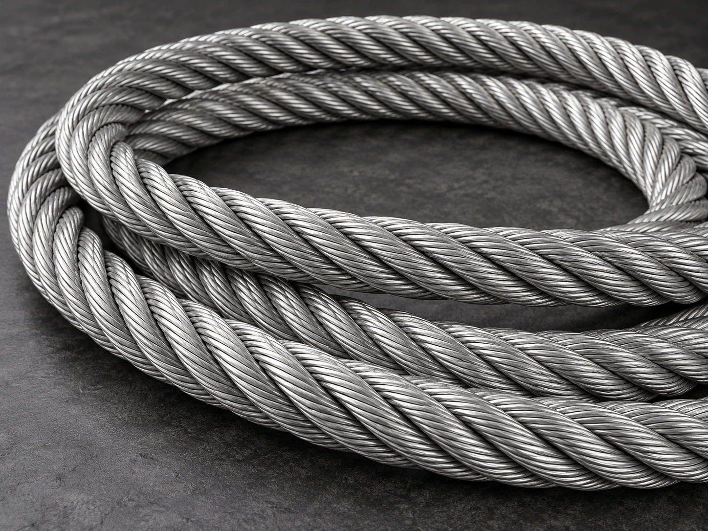 Coiled steel cable