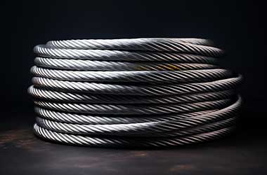 Coiled steel cable