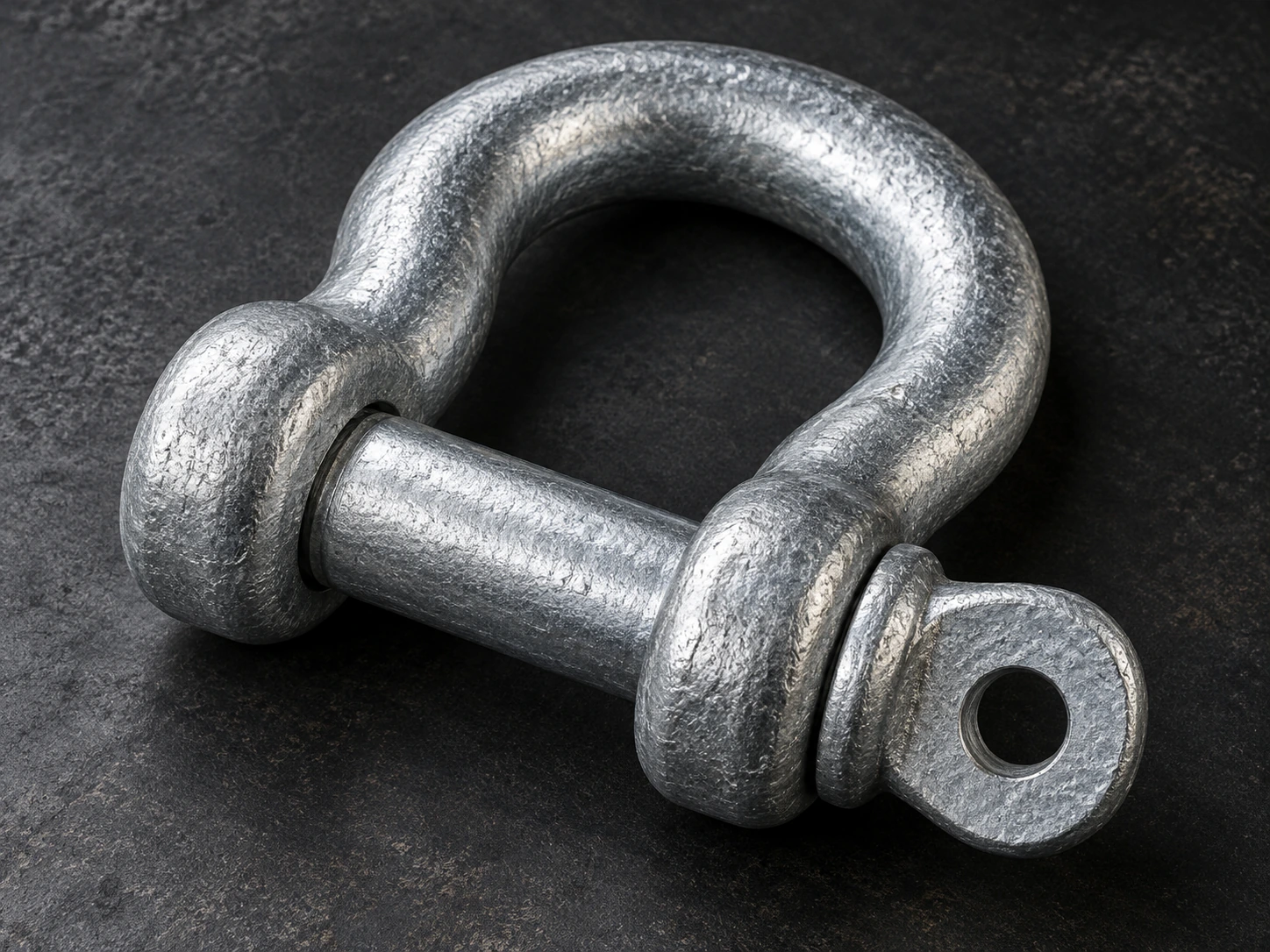 Rigging shackle connecting steel chains