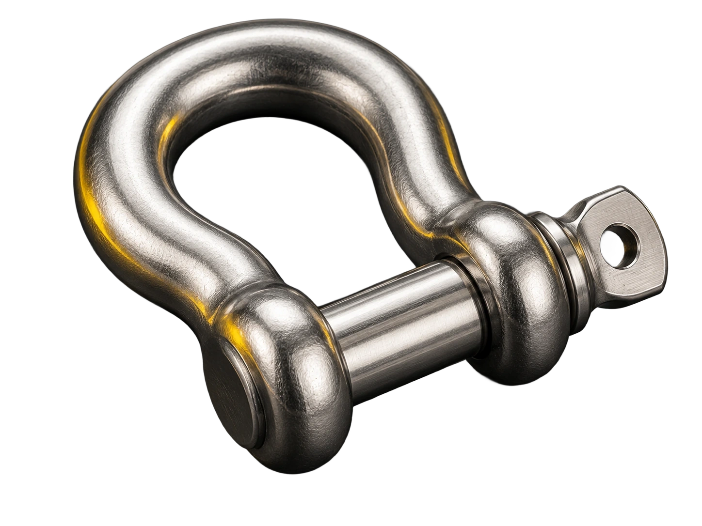Stainless steel shackle and connecting hardware