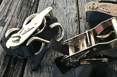 Ratchet straps and tie down equipment